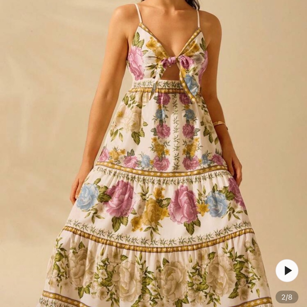 Women's Vacation Leisure Summer Tropical Beach Boho Elegant Resort Wear size M